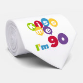 Cravate Embrasse-moi J'ai 90 T-shirts et cadeaux d'anniver (Roulé)