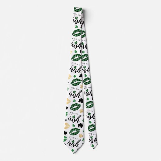 Cravate Embrasse-moi, je suis irlandais (Devant)