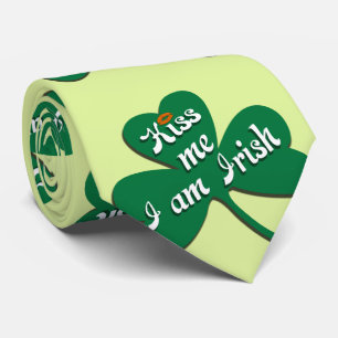 Cravate Embrasse-moi Je suis irlandais