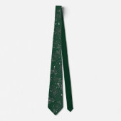 Cravate Emerald À feuillage persistant Silver Mariage élég (Devant)
