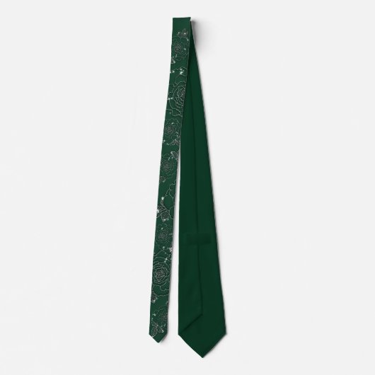 Cravate Emerald À feuillage persistant Silver Mariage élég (Dos)