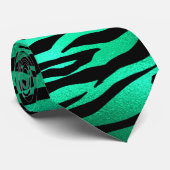 Cravate Emerald and Gold Safari Series Design 10 (Roulé)
