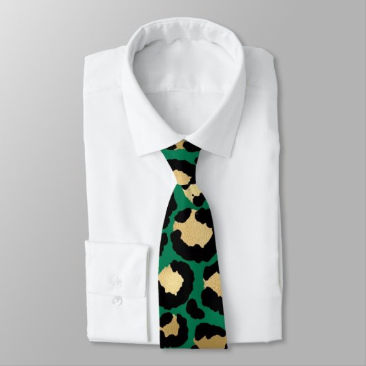 Cravate Emerald Cheetah Print (Attaché)