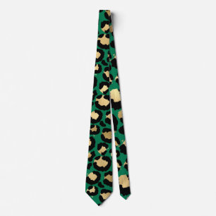 Cravate Emerald Cheetah Print