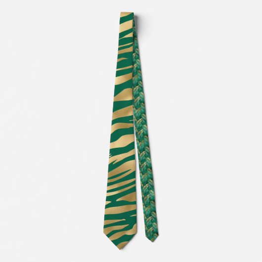 Cravate Emerald et Gold Safari Series Design 2 (Devant)