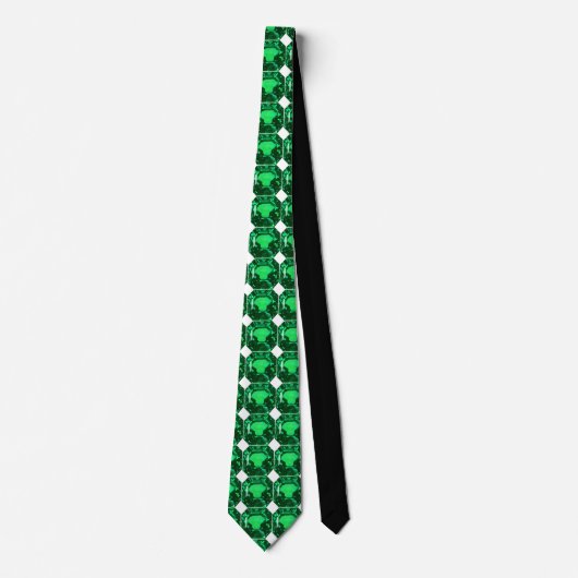 Cravate Emerald Gemstone, Birthstone May, vert clair (Devant)