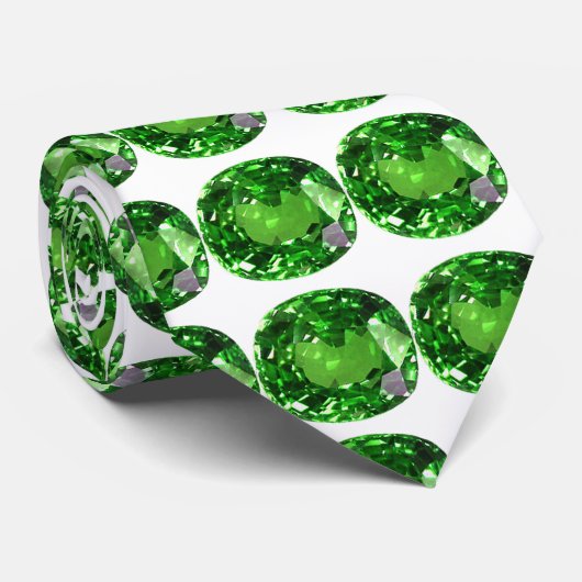 Cravate Emerald Gemstone, vert (Roulé)