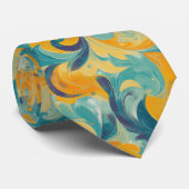 Cravate Emerald Green et Gold Paisley Abstrait inspiré (Roulé)