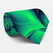 Cravate Emerald Green et Palatinat Blue Marbre Abstrait (Roulé)