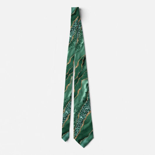 Cravate Emerald Green Gold Glitter Neck Tie (Dos)