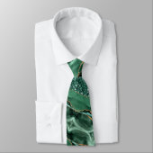 Cravate Emerald Green Parties scintillant en marbre Cravat (Attaché)