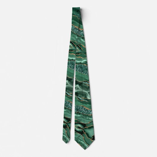 Cravate Emerald Green Parties scintillant en marbre Cravat (Dos)
