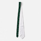 Cravate Emerald Green Sparkles Shamrock motif noir (Dos)