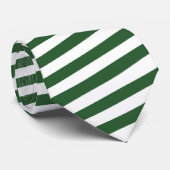 Cravate Emerald Green Stripes Groom Groomsmen Fun Faits (Roulé)