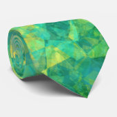 Cravate Émeraude Vert Crumpled Texture (Roulé)