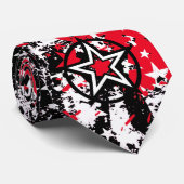 Cravate Emo Star Splatter (Roulé)