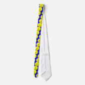 Cravate Emoji Doux, Bleu Jaune, Art Par Enfants :) (Dos)