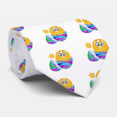 Cravate Emoji oeuf de Pâques (Roulé)