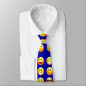 Cravate emojis bleu foncé (Attaché)