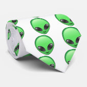 Cravate émoticône alien (Roulé)