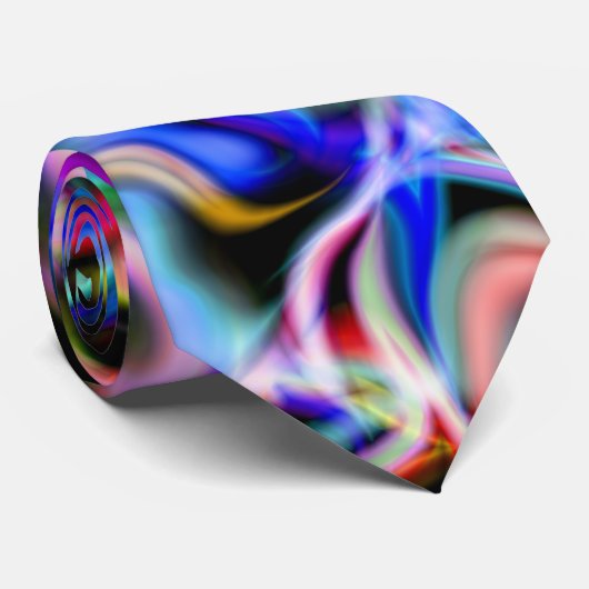 Cravate Émotion au néon (Roulé)