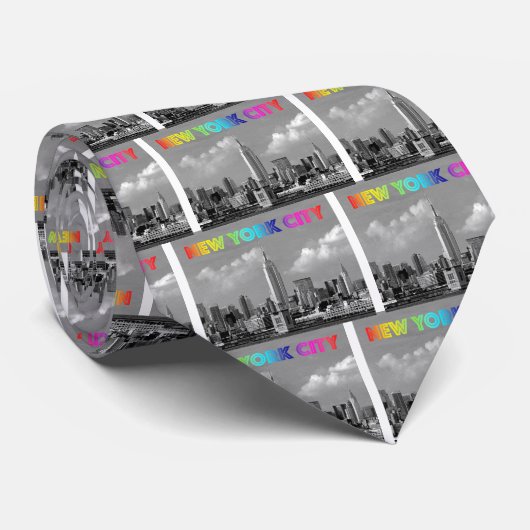 Cravate Empire State Building NYC USA - Pro Photo (Roulé)