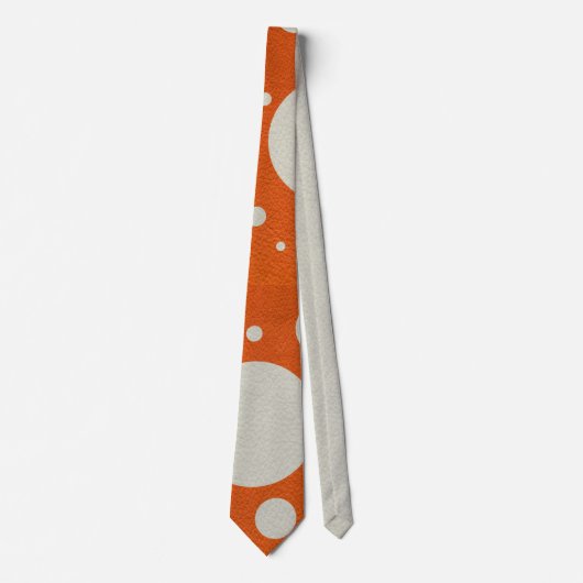 Cravate Emplacements orange éparpillés sur impression en c (Devant)