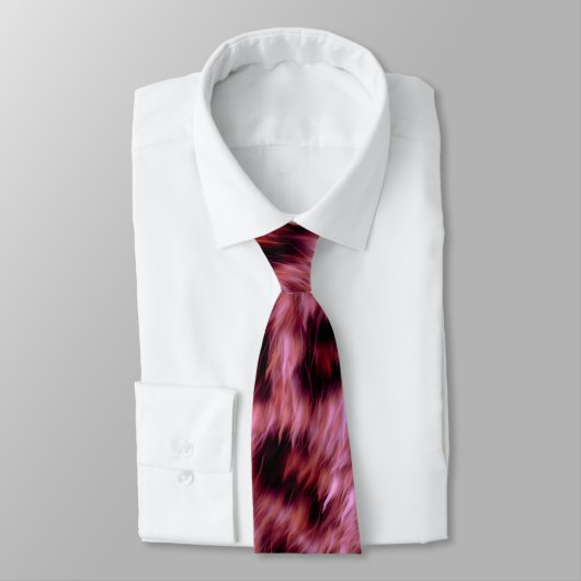 Cravate empreinte de guépard rose (Attaché)