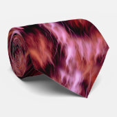 Cravate empreinte de guépard rose (Roulé)