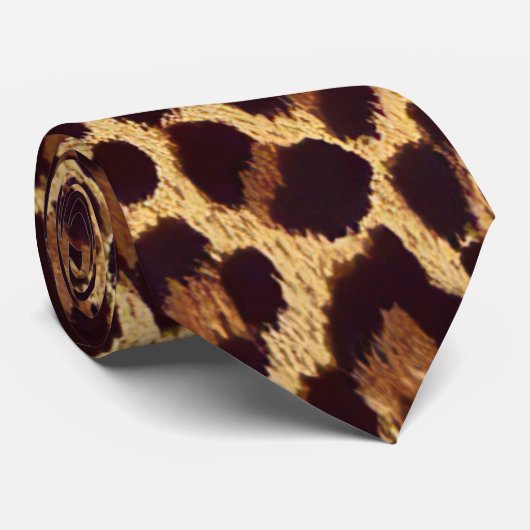 Cravate Empreinte de léopard (Roulé)