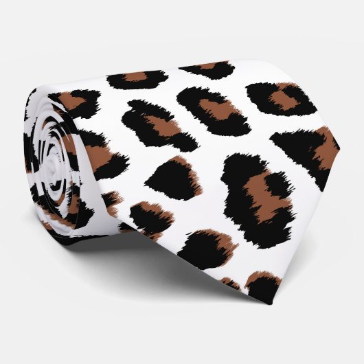 Cravate Empreinte de léopard Nouveau (Roulé)