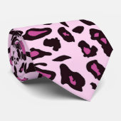 Cravate Empreinte de léopard rose (Roulé)