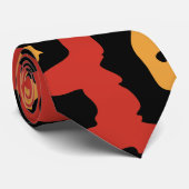 Cravate Empreinte de léopard rouge (Roulé)