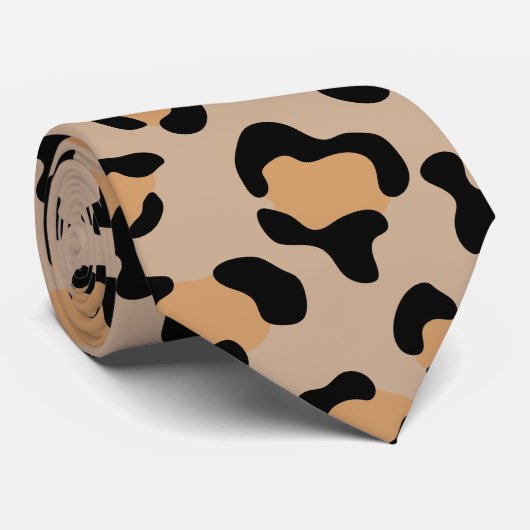 Cravate Empreinte de léopard, Spots de léopard, Leopard Br (Roulé)