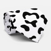 Cravate Empreinte de léopard, Zones Léopard, Noir Et Blanc (Roulé)