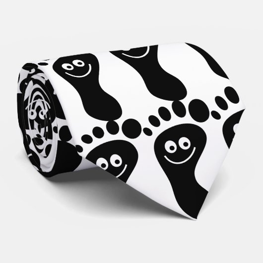 Cravate Empreinte de pas, empreinte de pas, empreinte de (Roulé)