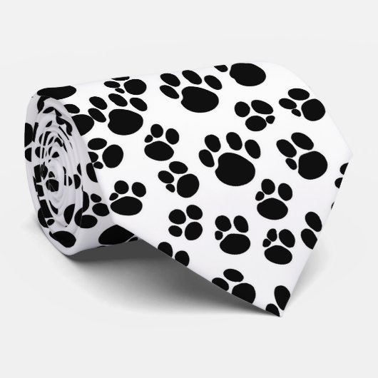 Cravate Empreinte de patte (Roulé)