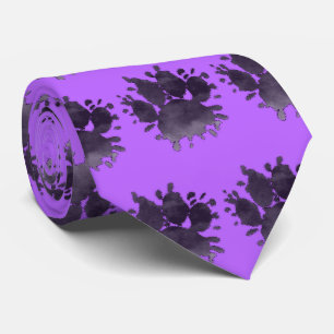 Cravate Empreinte de patte de chien Aquarelle Patte de can