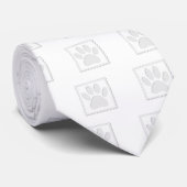 Cravate Empreinte de patte de chien coupé (Roulé)