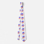 Cravate Empreinte de patte de chien Drapeau américain (Dos)