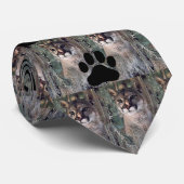 Cravate Empreinte de patte de puma… (Roulé)