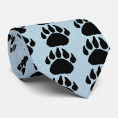 CRAVATE EMPREINTE DE PATTE ET FLAKES DE NEIGE (Roulé)