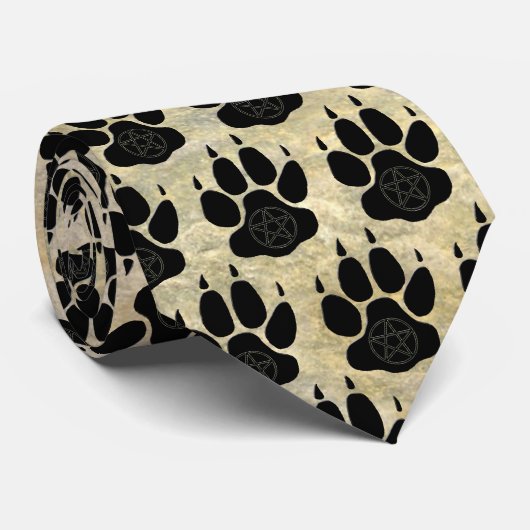 Cravate Empreinte de patte Wolf (Roulé)