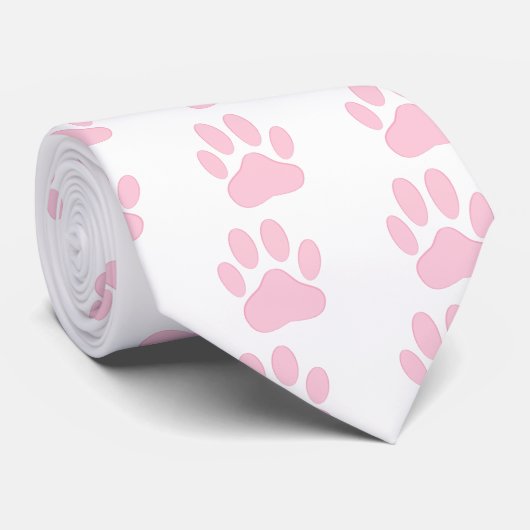 Cravate Empreinte rose (Roulé)