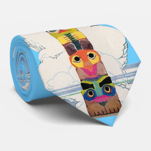Cravate empreinte totem