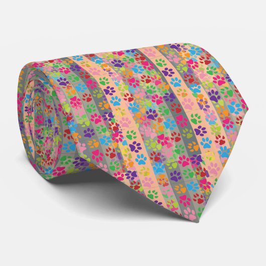 Cravate Empreintes de pattes Necktie (Roulé)