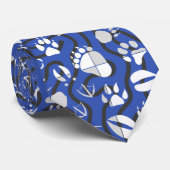 Cravate Empreintes de pied 01.b. BG LBlue (Roulé)