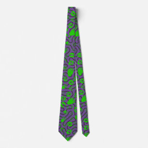 Cravate Empreintes de pied 01.b.green Violet BG