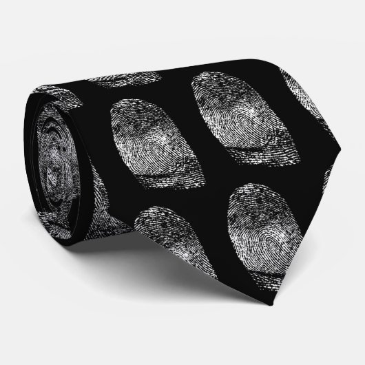 Cravate Empreintes digitales - noir (Roulé)