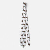 Cravate Emu avec dessin animé d'oeufs (Devant)